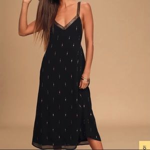 Lulu’s New Adventures black beaded backless dress